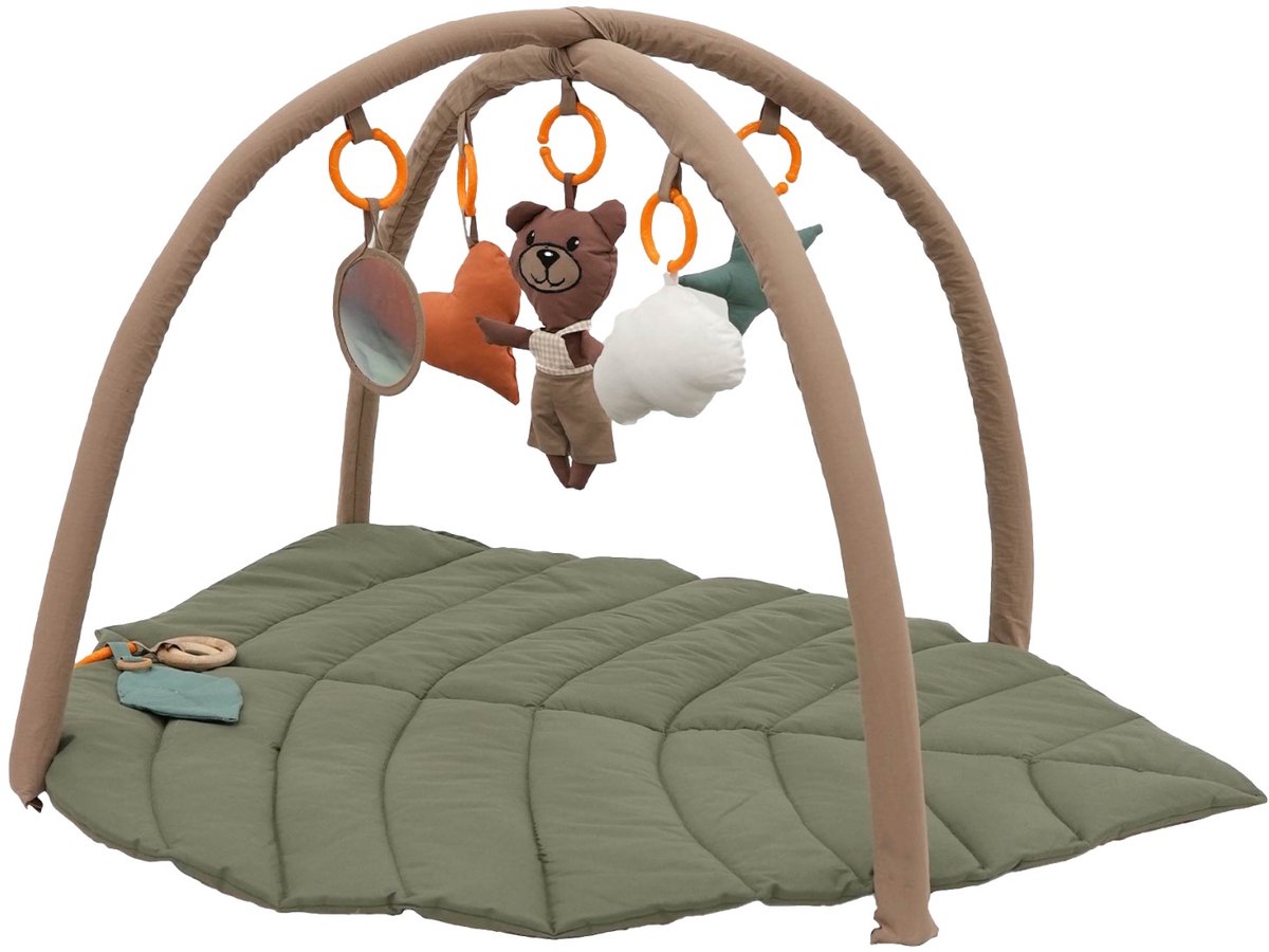 Mordesign Leaf Forest Green Activiteiten Gym / Speelkleed FD16-FD19