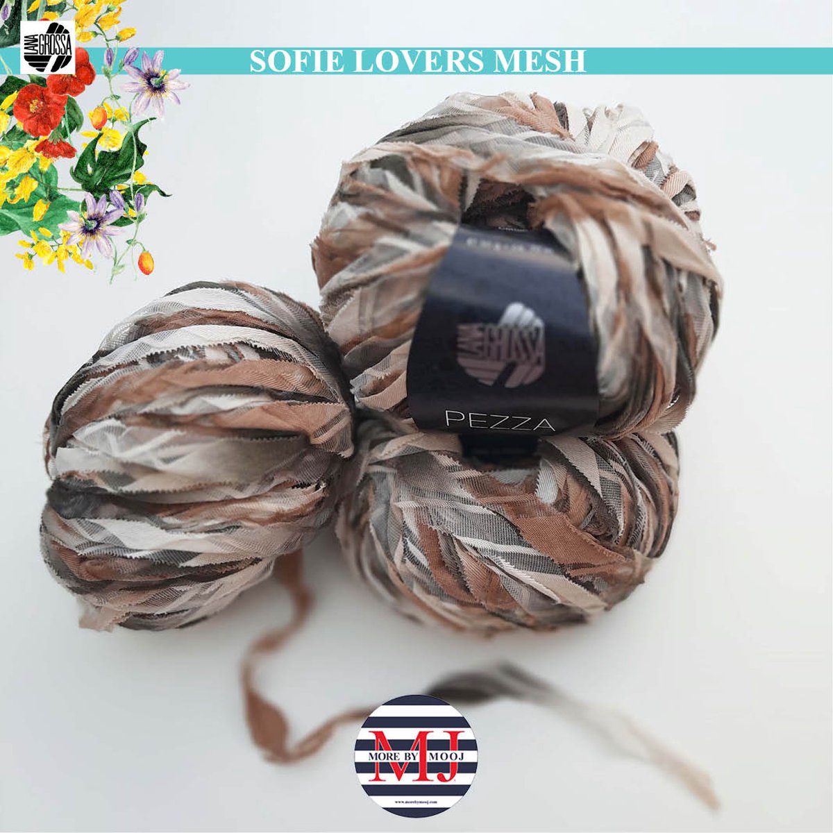 More by Mooj Breipakket Omslagdoek Sofie Lovers Mesh -Naturel