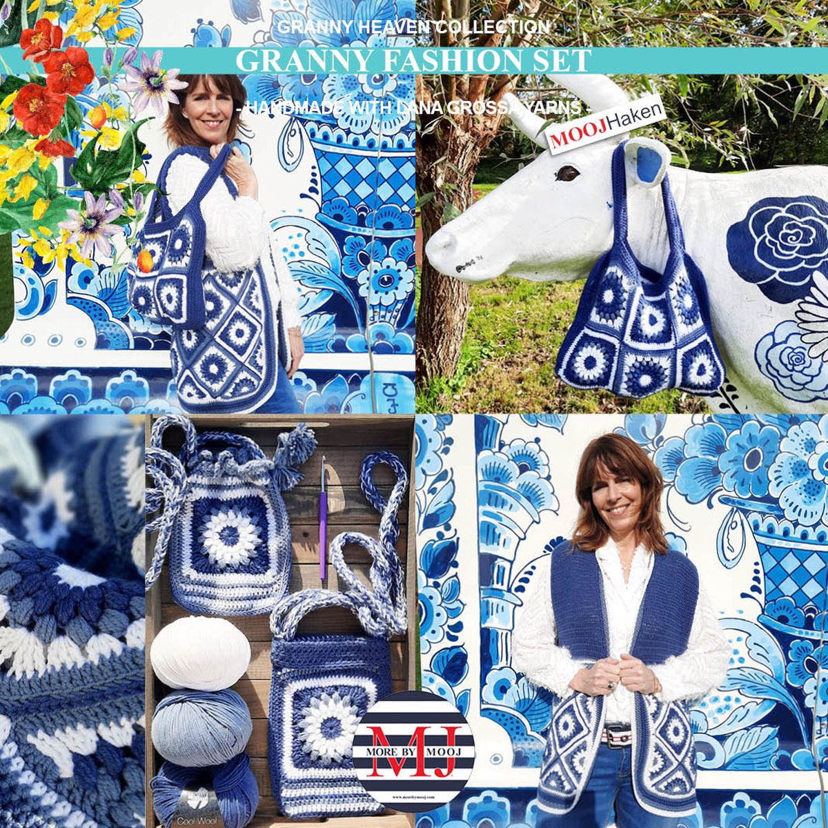 More by Mooj Haakpakket Granny Fashion Set Blue/White