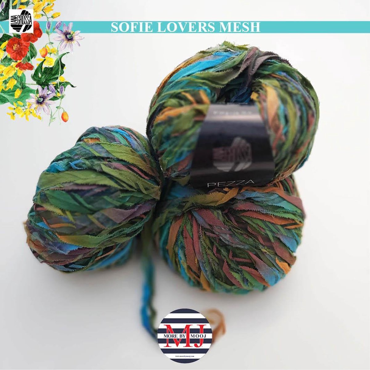 More by Mooj Sofie Lovers Mesh Stola Haakpakket- Green