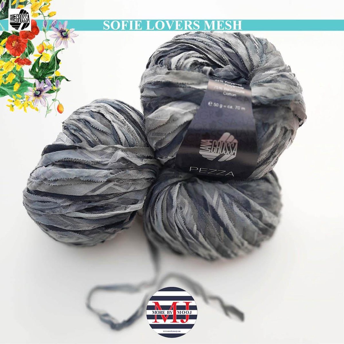 More by Mooj Sofie Lovers Mesh Stola Haakpakket- Grey