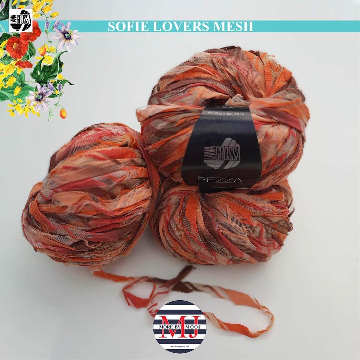 More by Mooj Sofie Lovers Mesh Stola Haakpakket- Red