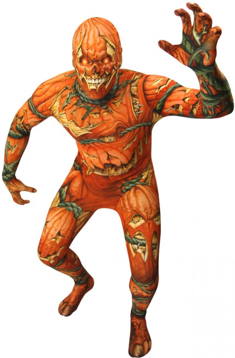  ™ Jack O Lantern Morphsuit - SecondSkin - Verkleedkleding - 185/206 cm