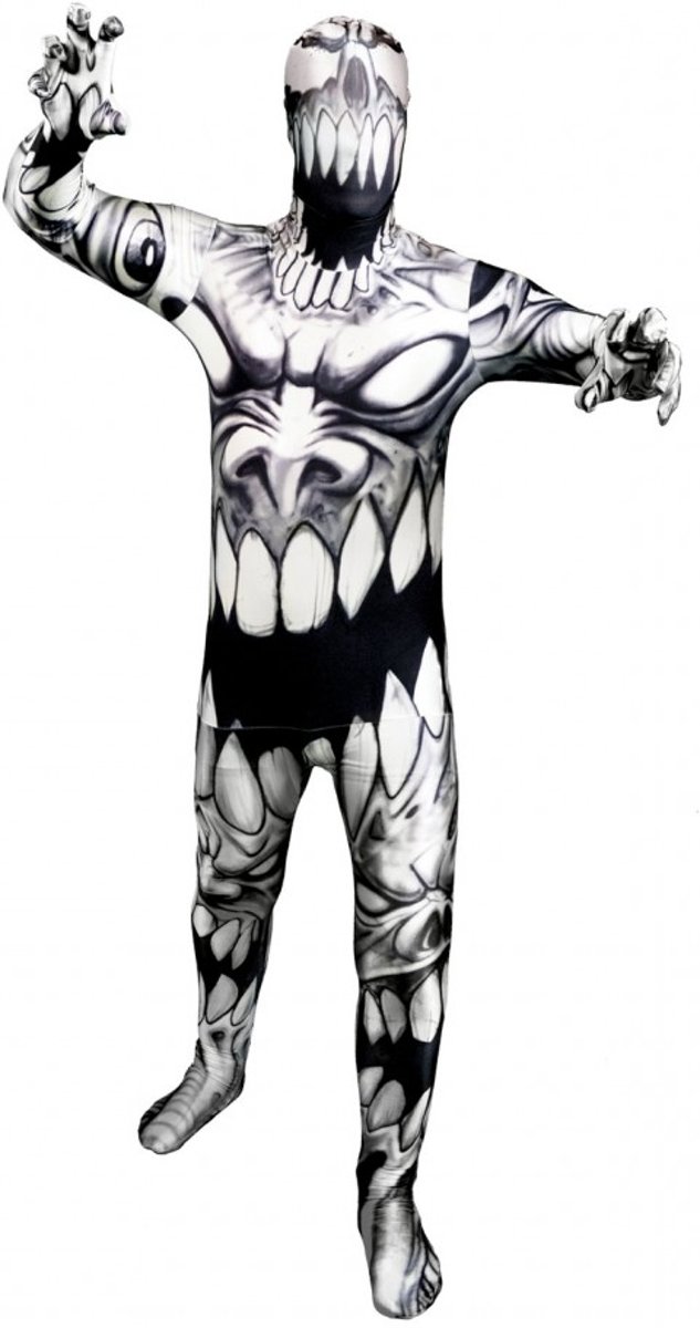  ™ Monster: The Mouth Kids - SecondSkin - Verkleedkleding - 120/138 cm