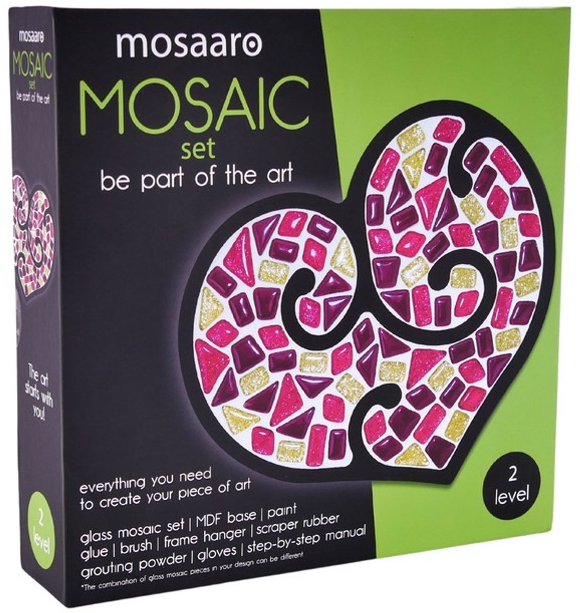 Mosaaro Mosaaro Mozaiek set Glas Mozaiek Hart MA2005.