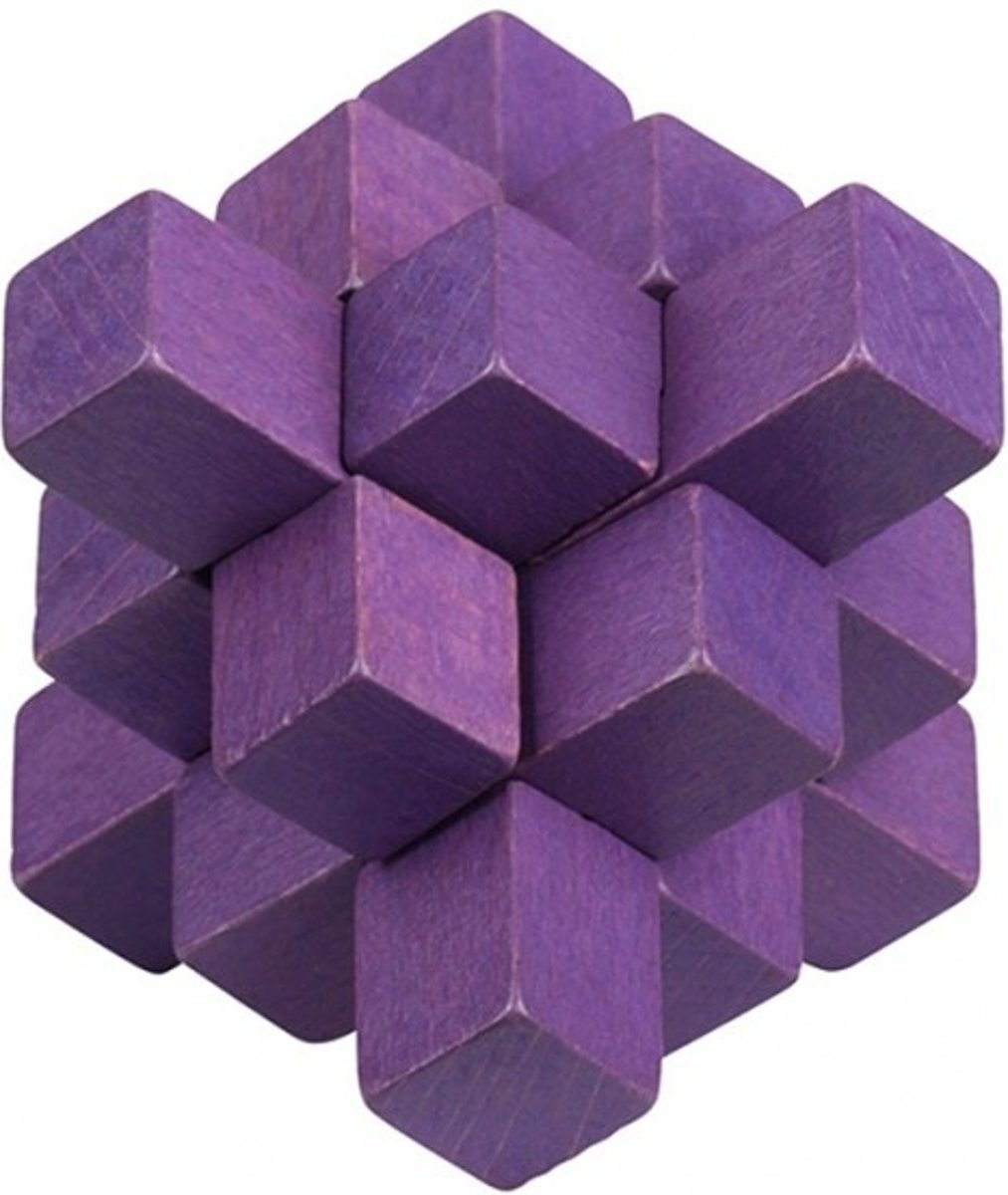 Moses Be Clever! Houten Smartpuzzel Paars 6 Cm