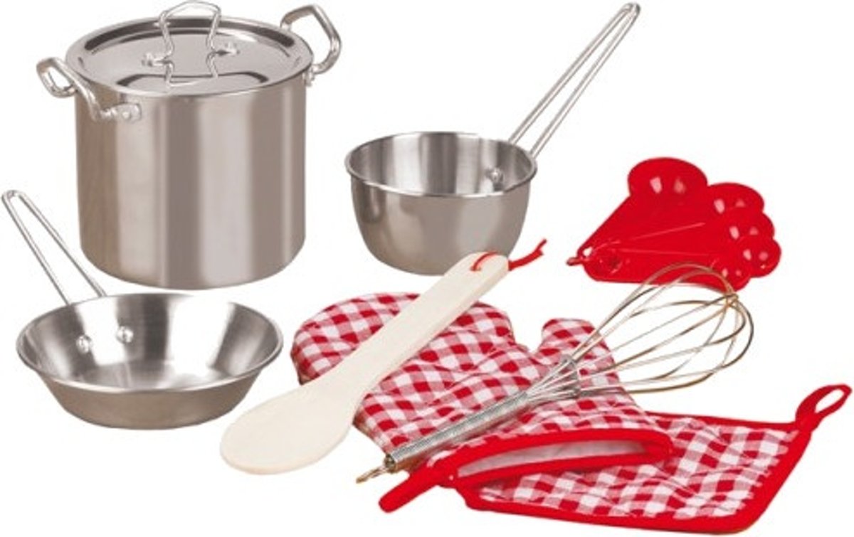 Moses Kookset Zilver/rood 8-delig