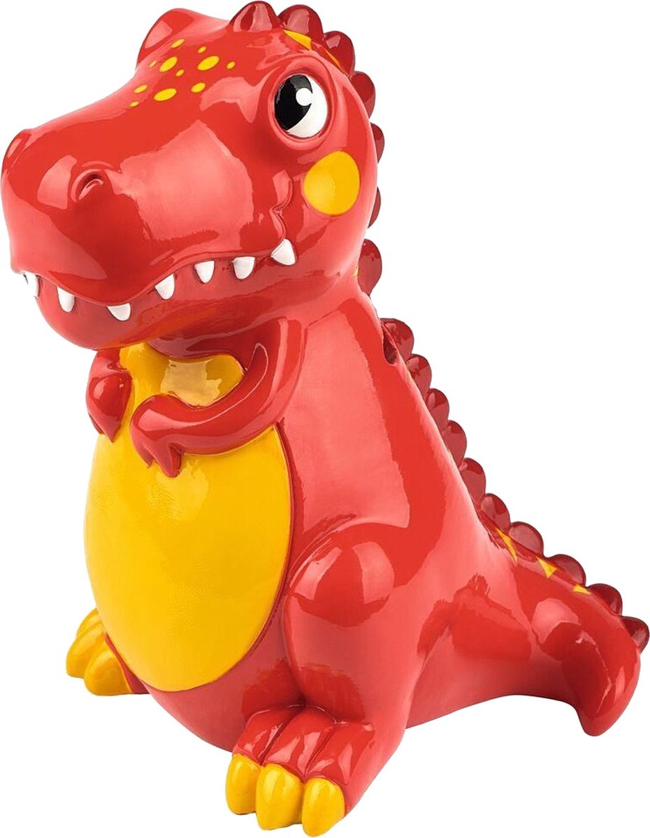 Moses Spaarpot Dino T-rex Jongens 15 Cm Polyresin Rood/geel