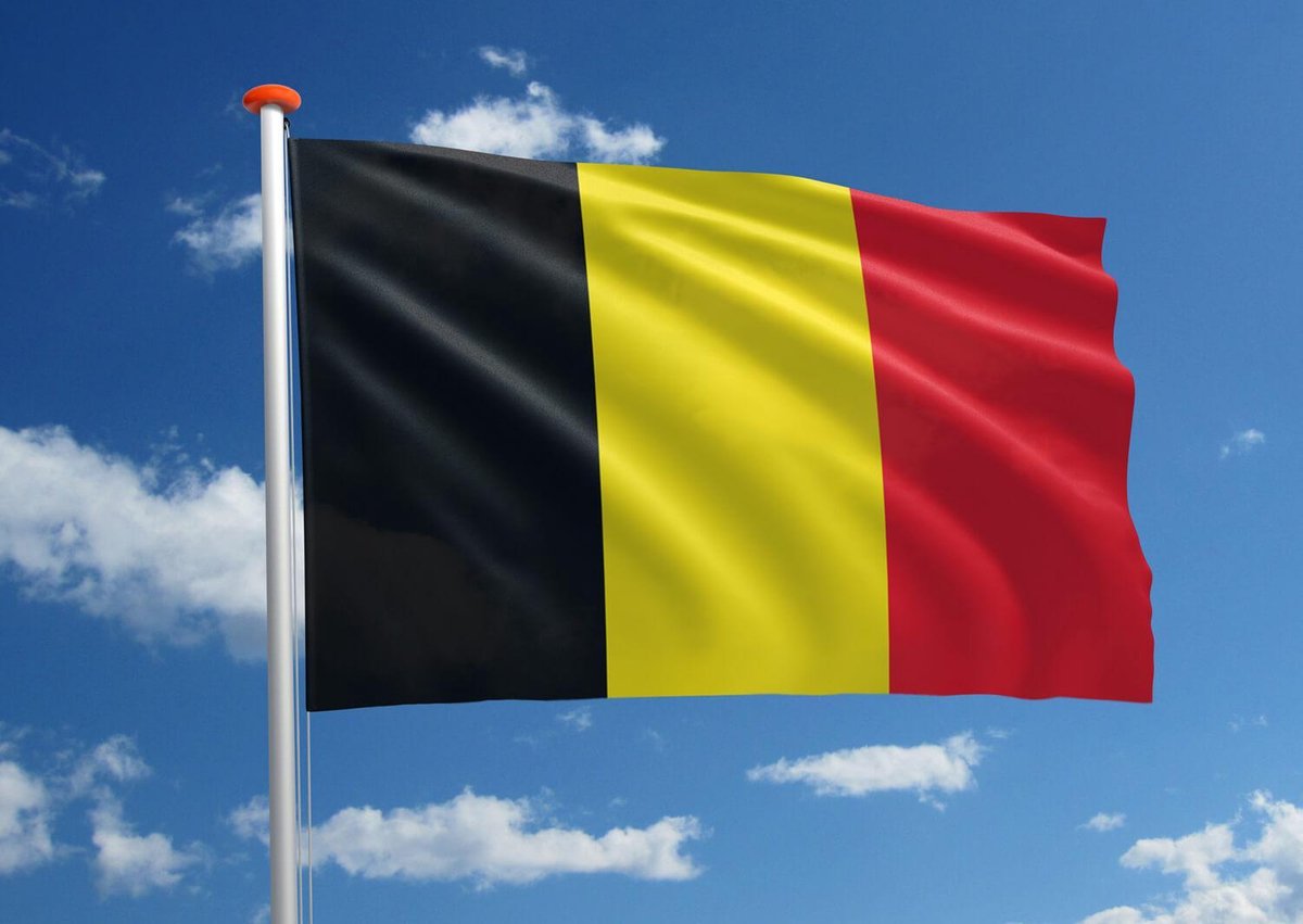 Belgische vlag - 150x100cm - Met band, koord en lus - Longlife
