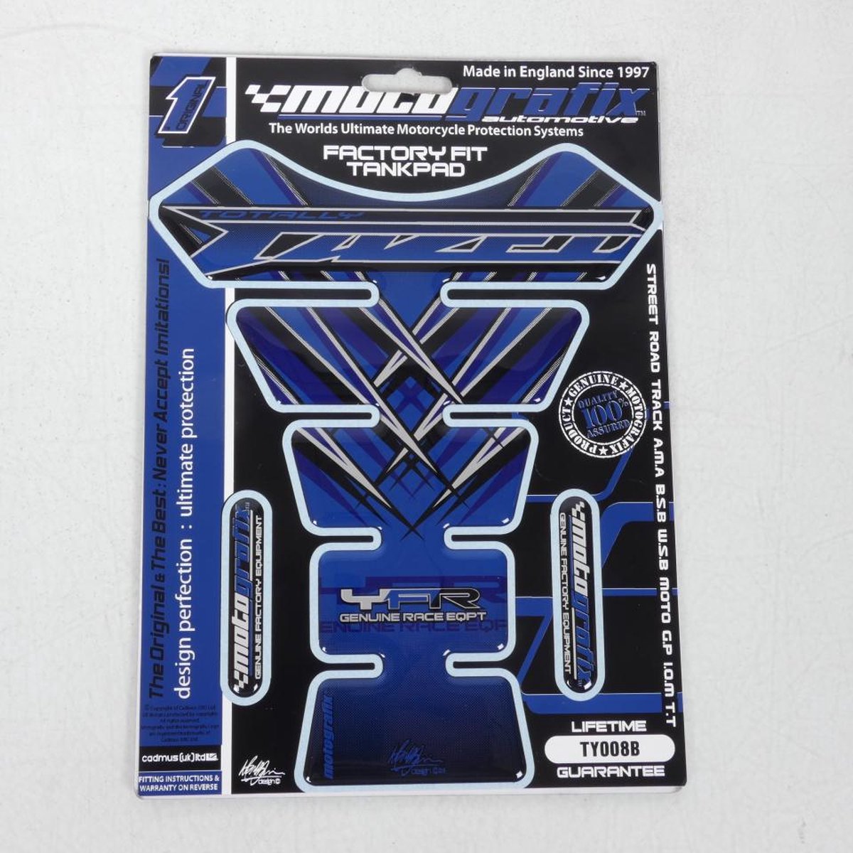 Protection de reservoir Bleu Motografix pour moto Yamaha Fazer TY008B Neuf