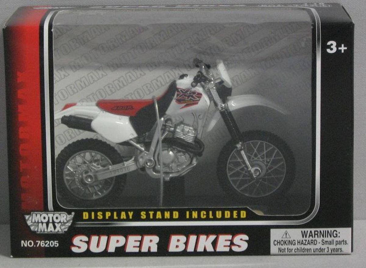 Honda XR400R 1:18 Motormax Wit / Rood 76205