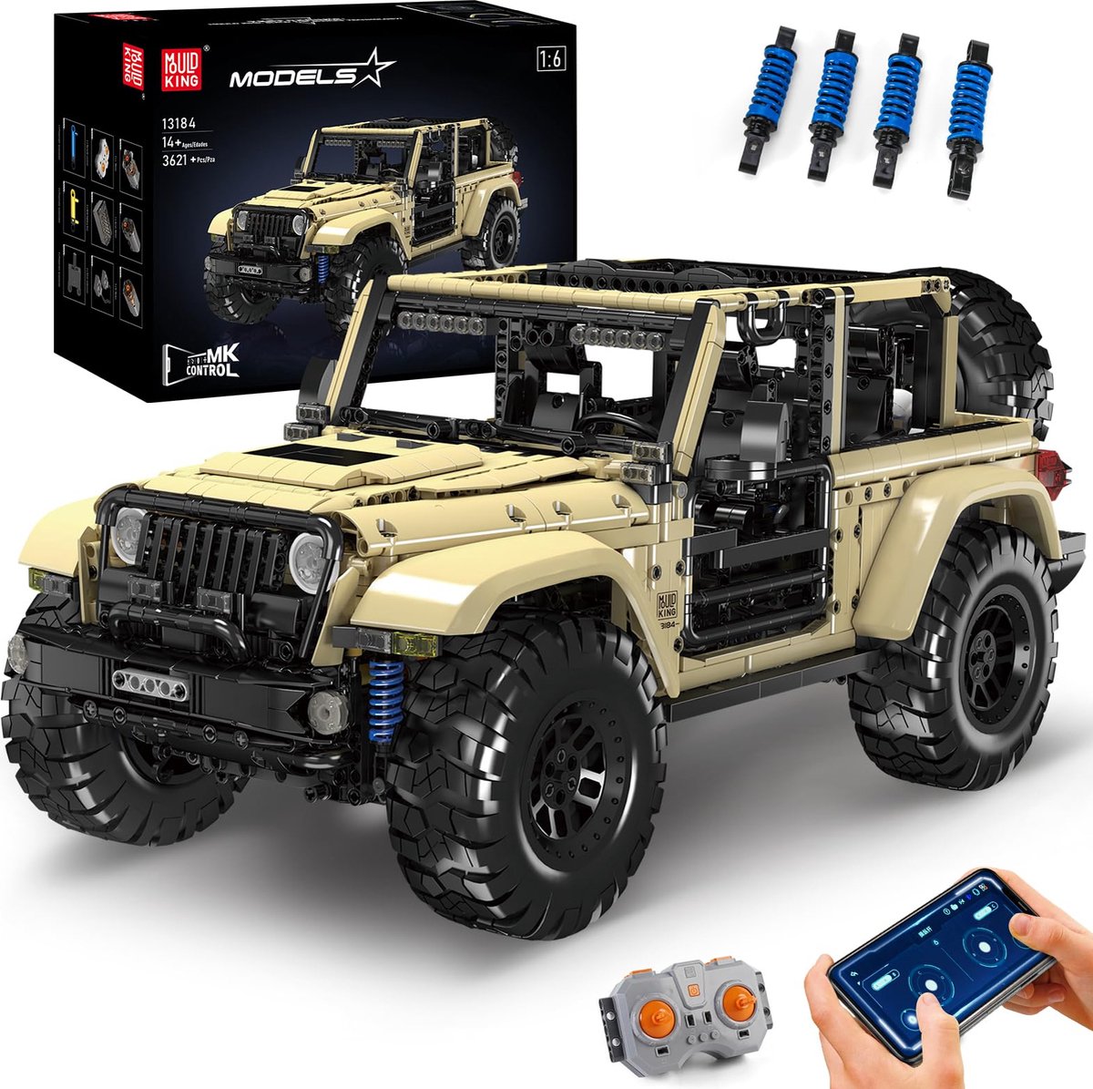 13184 Mould King Rubicon Terreinwagen - 3621 Bouwstenen