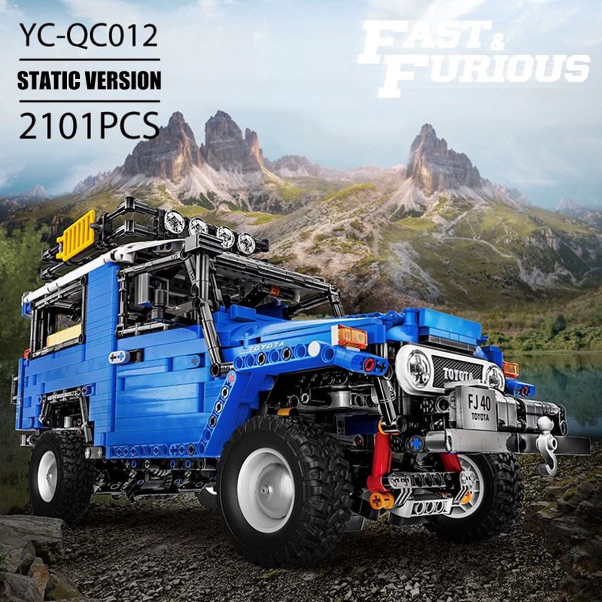 Mould King - TOYOTA QC012 - Off-Road Vehicle Truck Building Blocks Technical SUV Pickup - MOC-4889 - Covertible Car -2101PCS