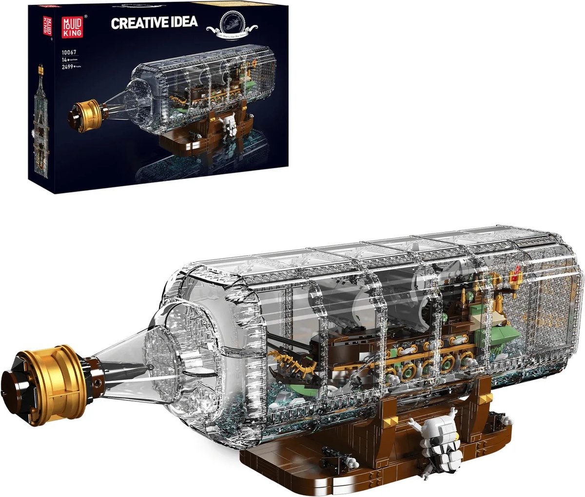 Mould King 10067 Flying Dutchman in een Fles