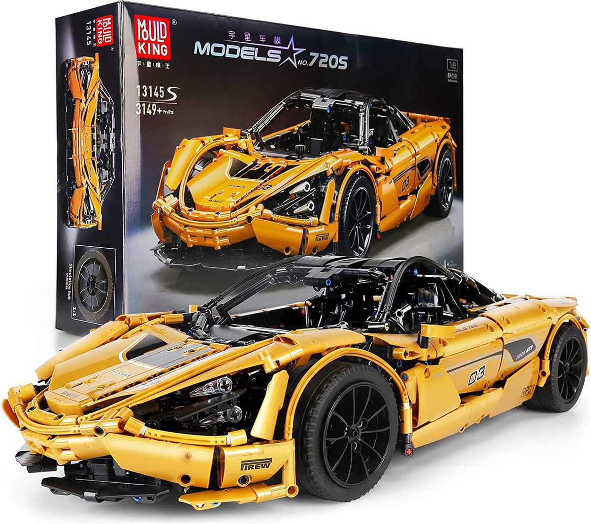 Mould King 13145S McLaren 720S - Supercar - Technisch Lego - Compatibel met Lego - Bouwdoos / Bouwset - 3149 onderdelen - Mouldking