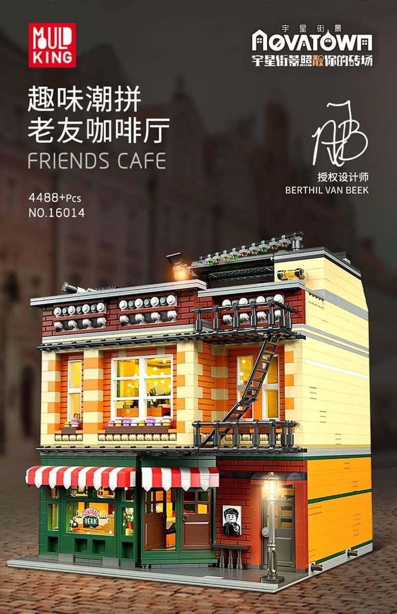Mould King 16014 - Friends Cafe The Perk - 4488 onderdelen - LED verlichting - Compatibel met grote merken - Bouwdoos