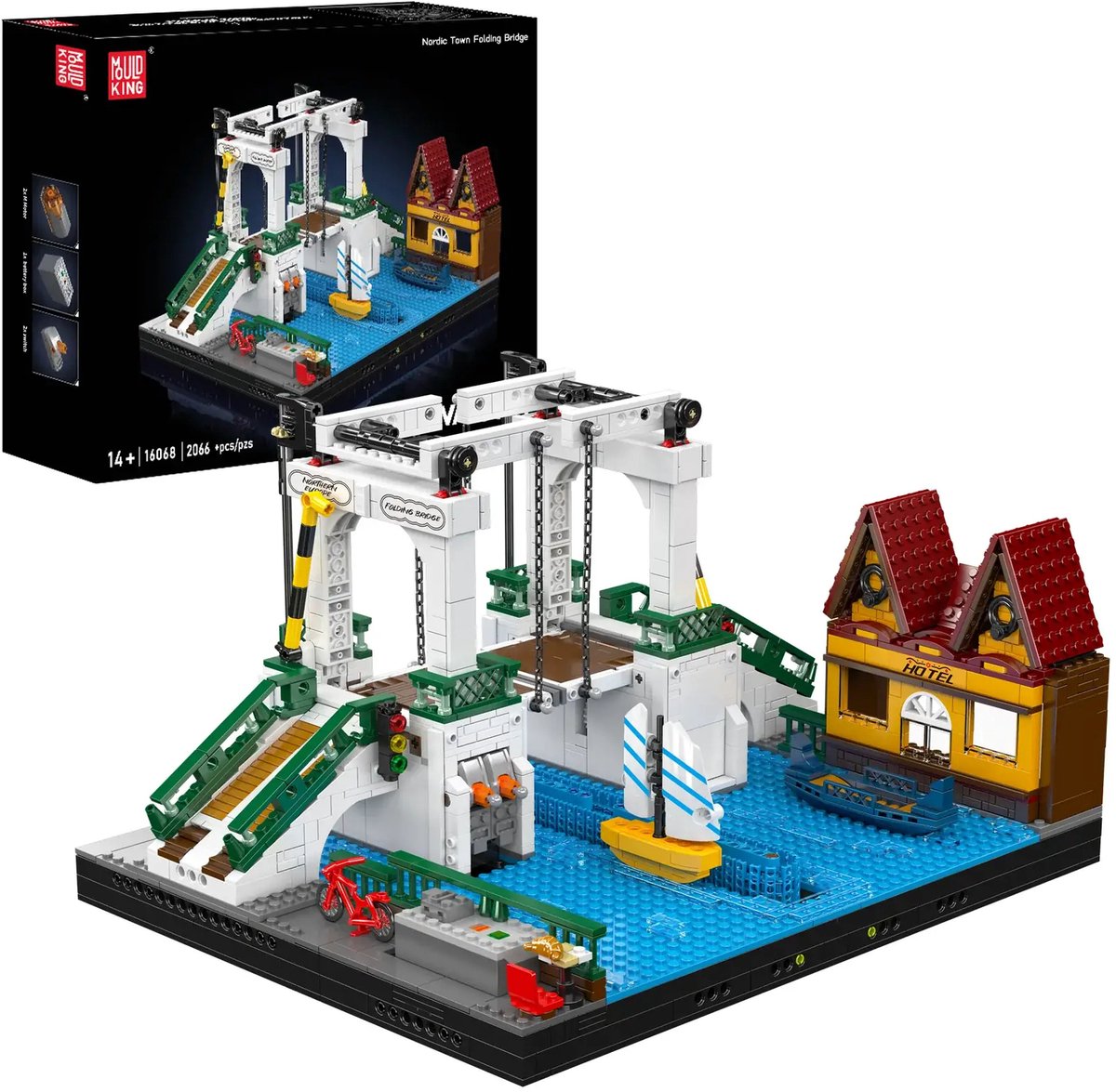 Mould King 16068 Nordic Town Brug