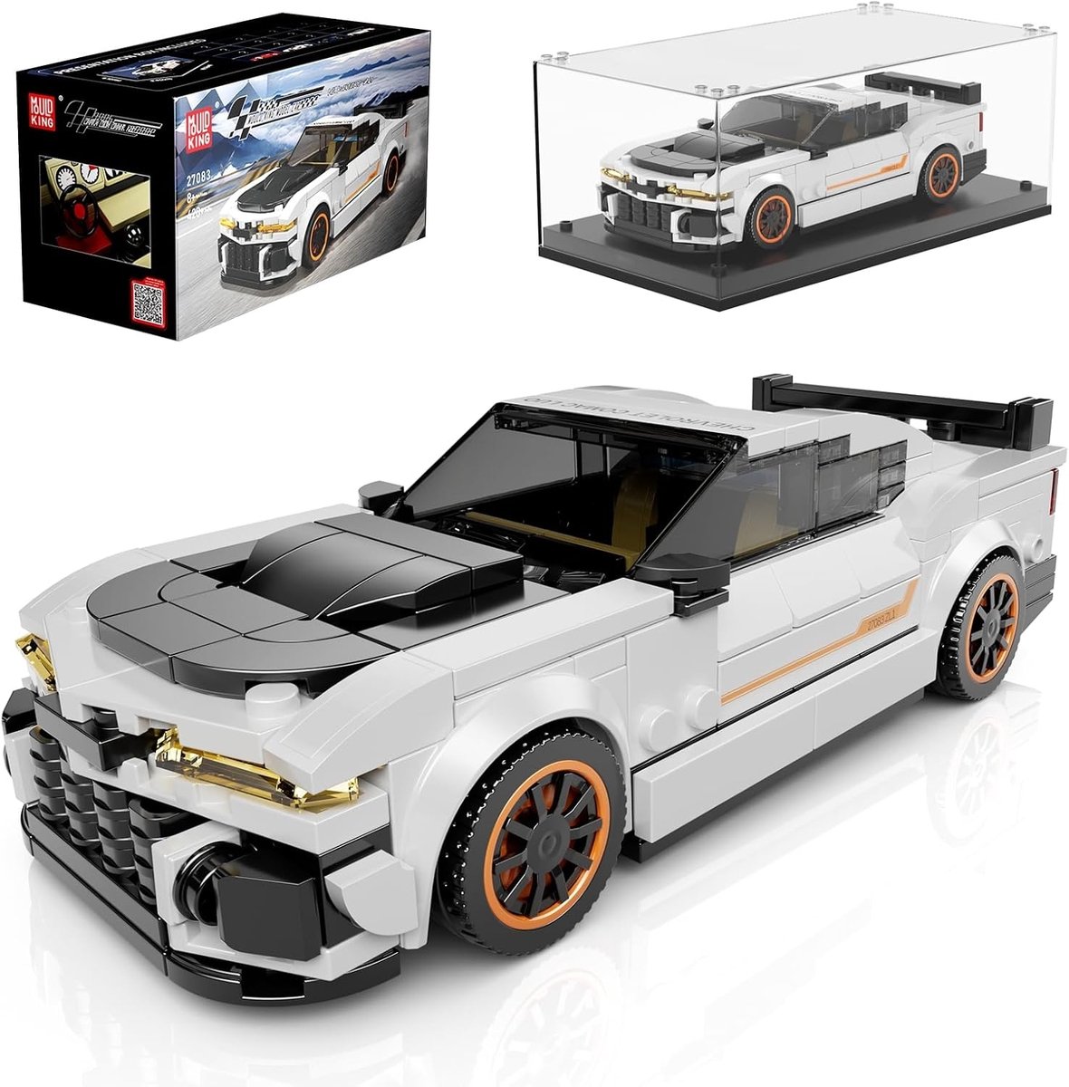 Mouldking 27083 - Camaro ZL1 - Bouwpakket - met vitrinebox - past op bekende merken - bouwset