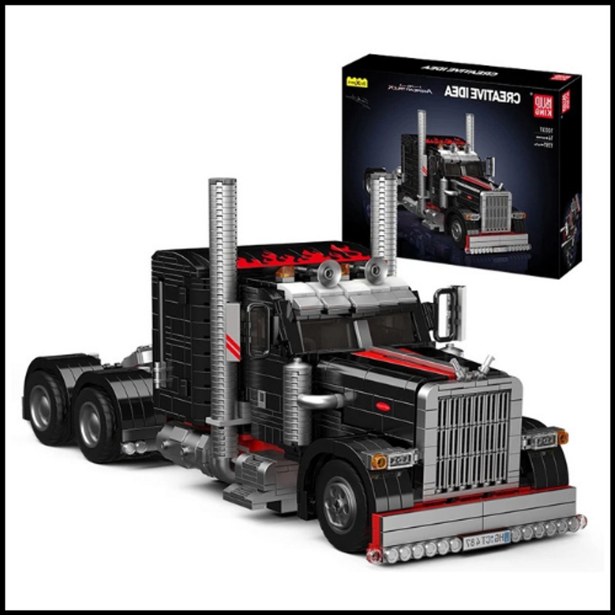 Technisch Autospeelgoed - Amerikaanse Vrachtwagen - Bouwsteen Assemblage - 1797 Stuks - Compatibel Met Lego