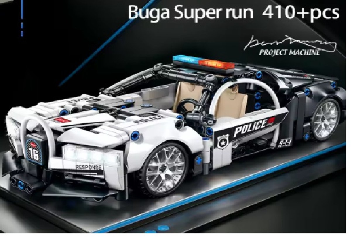 Politie raceauto bouwset – 410 stuks