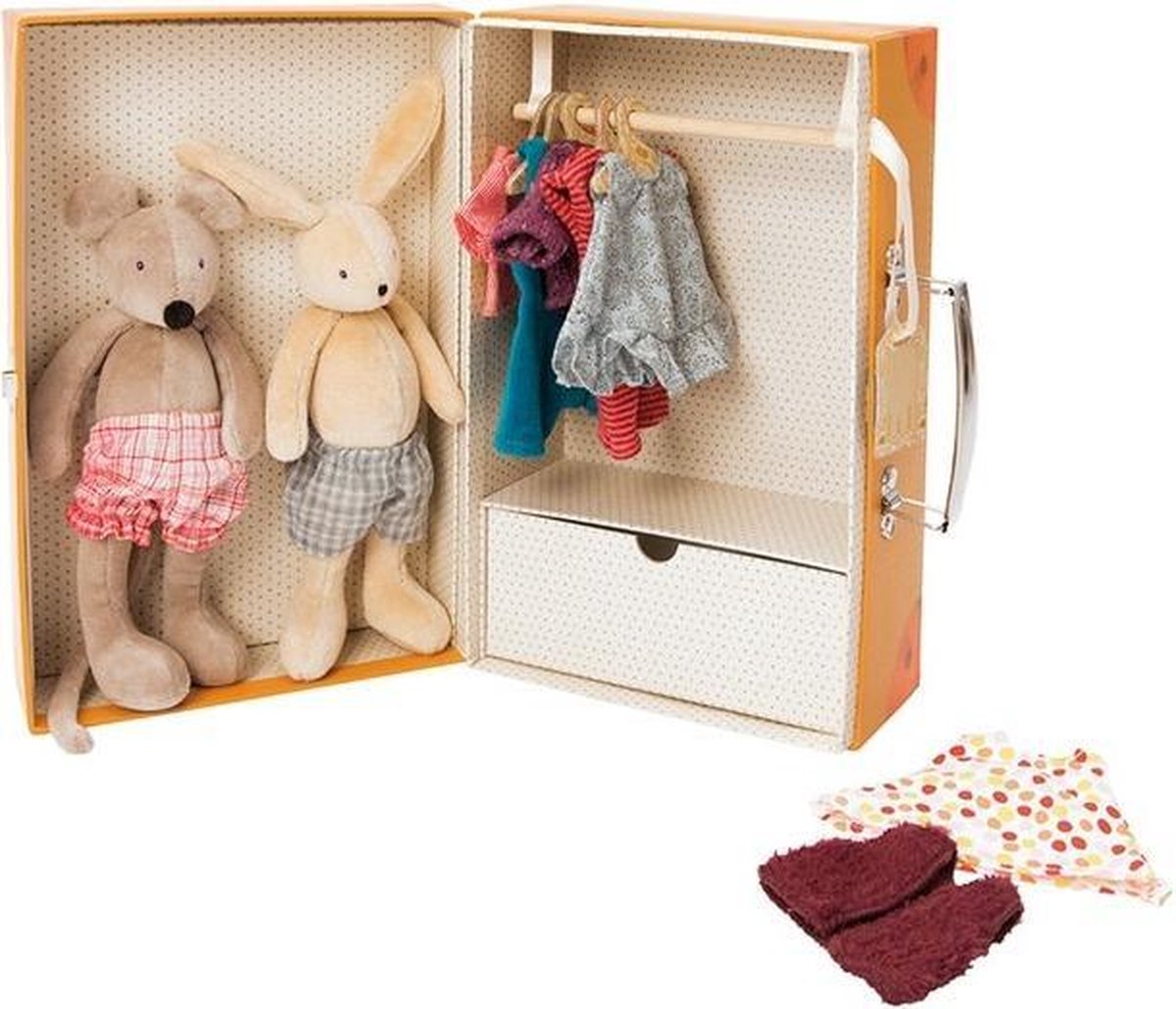 Moulin Roty Kleine Koffer/Kledingkast La Grande Famille