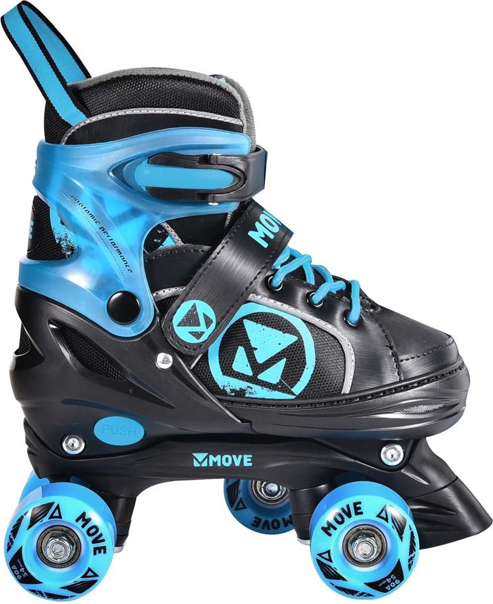 Move Rolschaatsen Quad Disco Maat 34-37 Zwart - Blauw