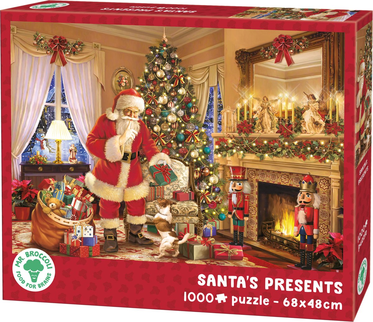 Mr. Broccoli Puzzel - Santas Presents - Kerstpuzzel met Kerstman - 1000 Stukjes