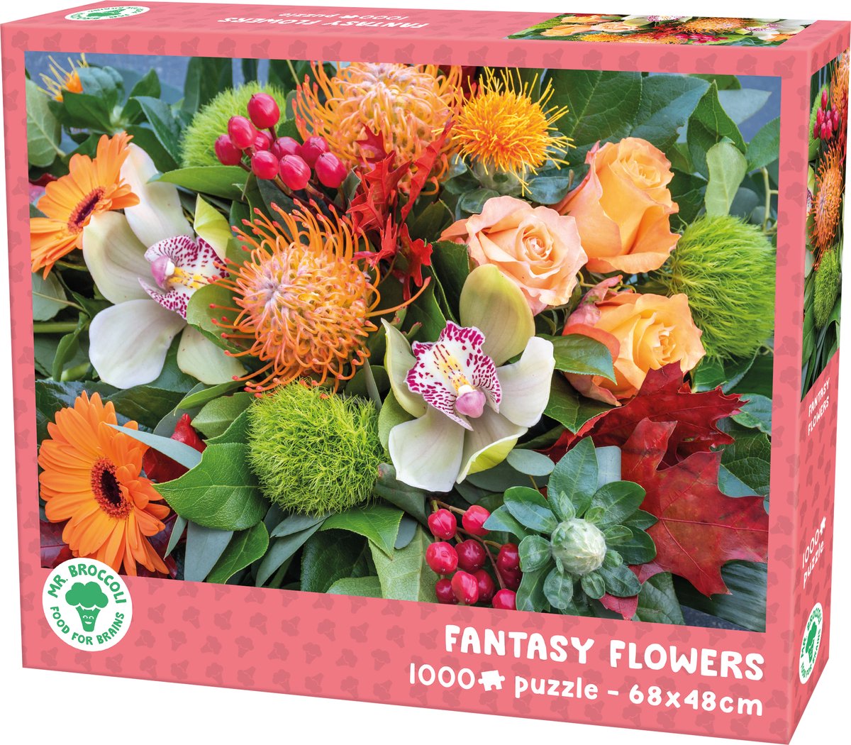 Mr. Broccoli Puzzel 1000 Stukjes Volwassenen - Fantasy Flowers - Legpuzzel Bloemen Boeket - FSC® - 68 x 48 cm