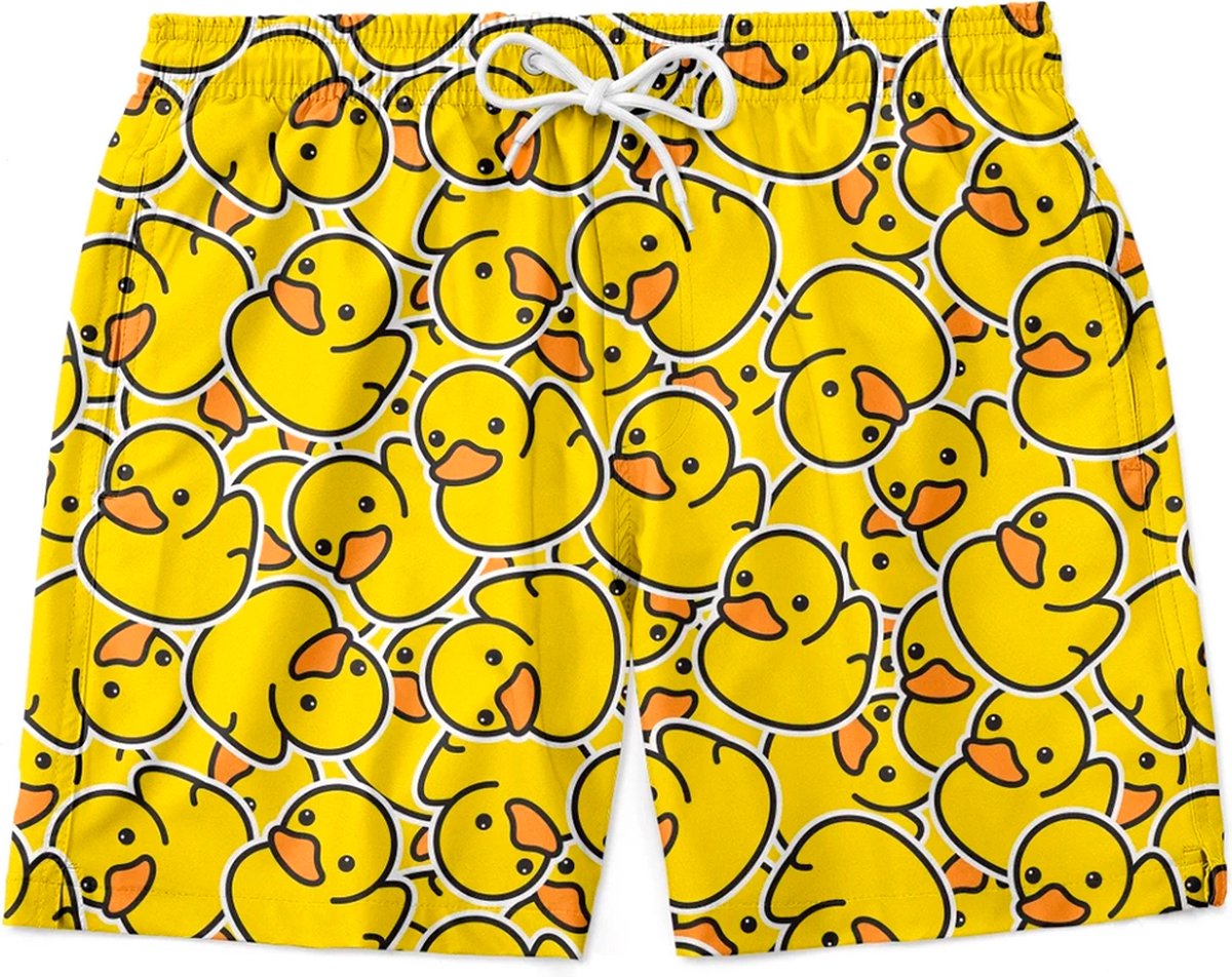 Zwembroek heren - Zwemshort - Foute party outfit - Mannen - Met badeendjes print - Maat XXL