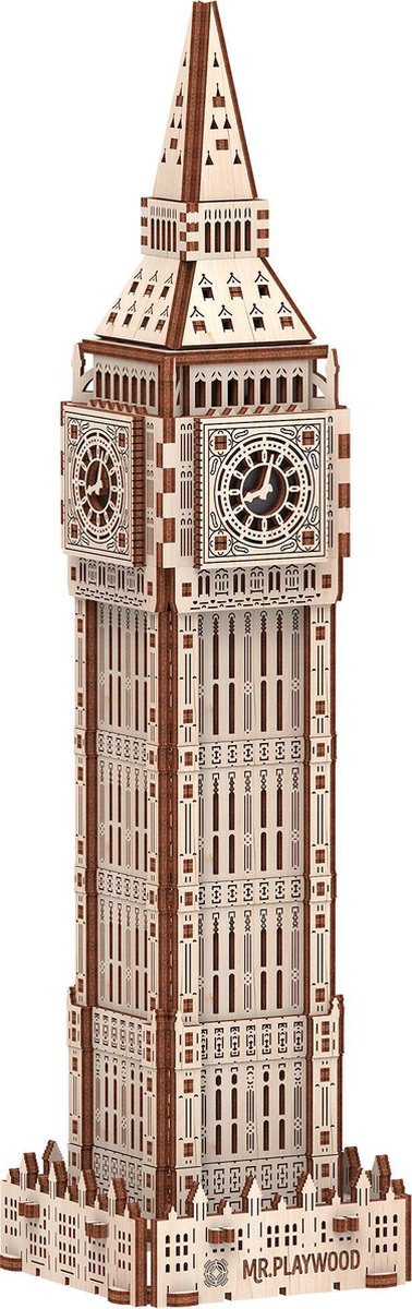 Mr. Playwood 3D Houten Puzzel - Big Ben - 10407 - 9,5x9,5x36cm
