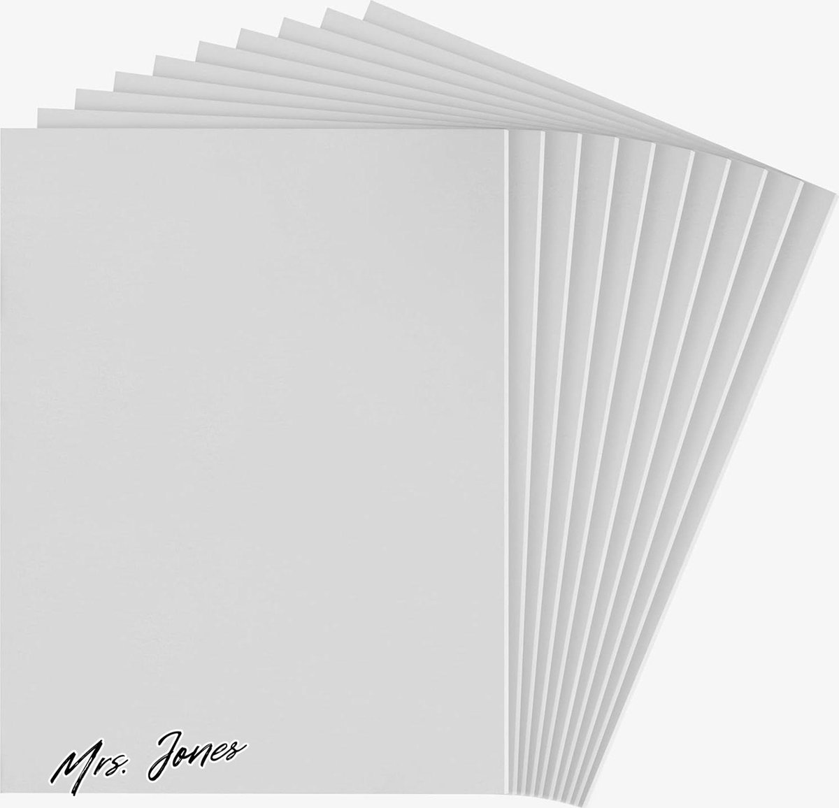 Mrs. Jones 10 Pak A4 Witte EVA Schuimvellen - L30 x B23cm - 6mm Dikke Hobby Vellen Voor Cosplay Halloween Papier Scrapbooken DIY Kunst en Hobby Projecten. .