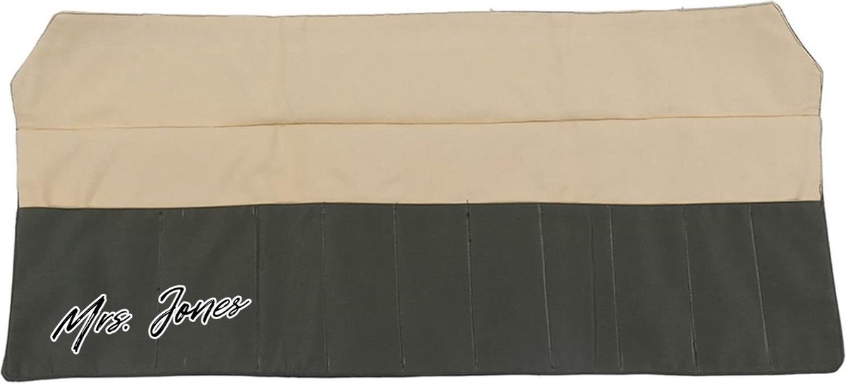 Mrs. Jones 10 sleuven waterdichte canvas gereedschapskoffer - Heavy Duty Bonsai gereedschapsrol opbergtas .