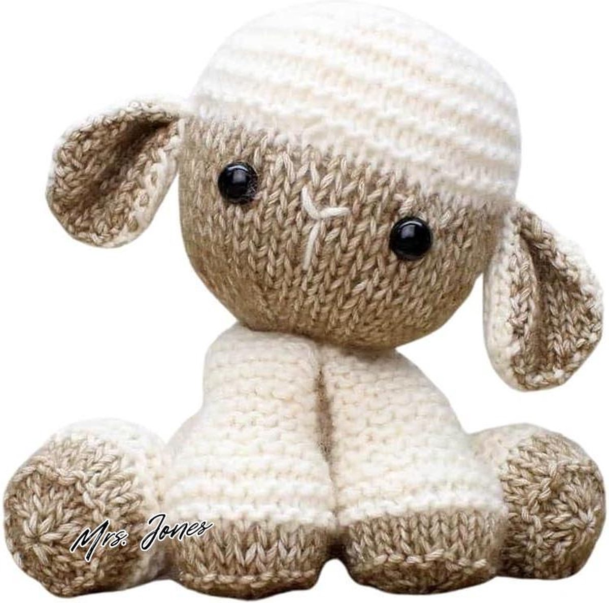 Mrs. Jones Breipakket breiset om zelf te maken met instructies en materiaal voor Lore Lam ca. 20 cm - DIY, handgemaakt .