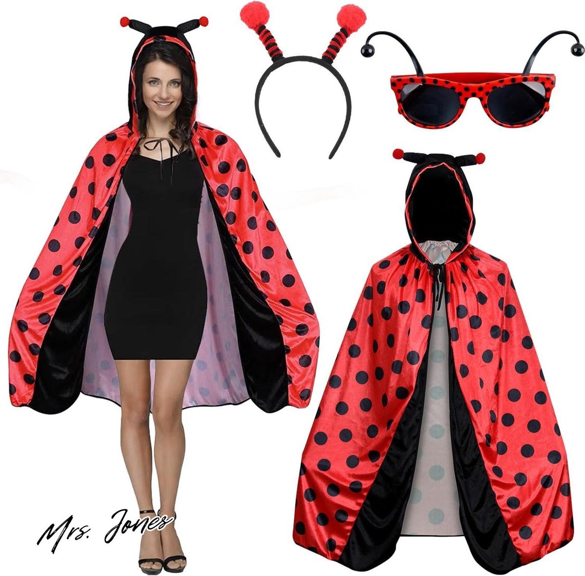 Mrs. Jones Lieveheersbeestje kostuum cape Sunshine smile -2024-ZonQ .