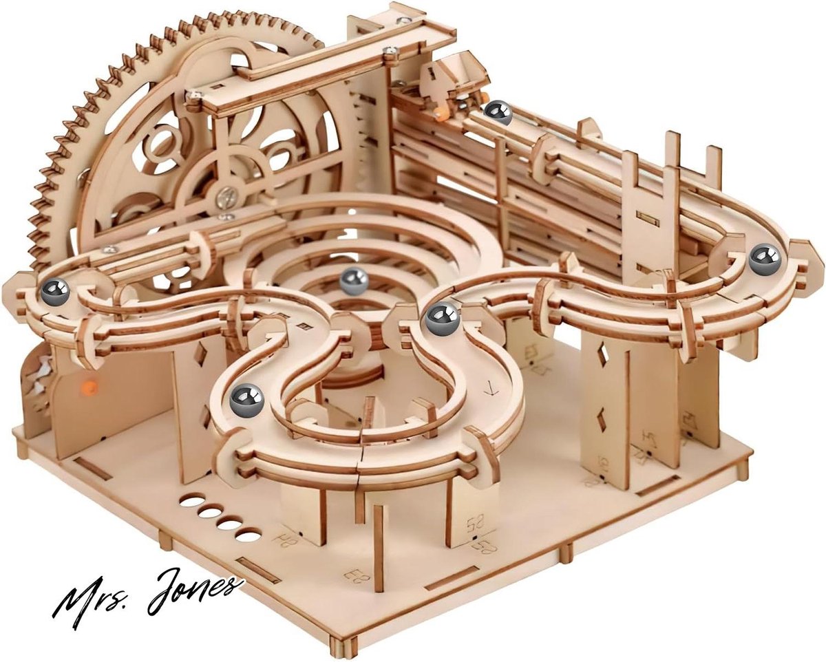   Marmeren Run 3D Puzzel - Houten knikkerbaan houten modelbouwsets voor volwassenen - Zelfmontage knikkerbaan bouwpakketten .