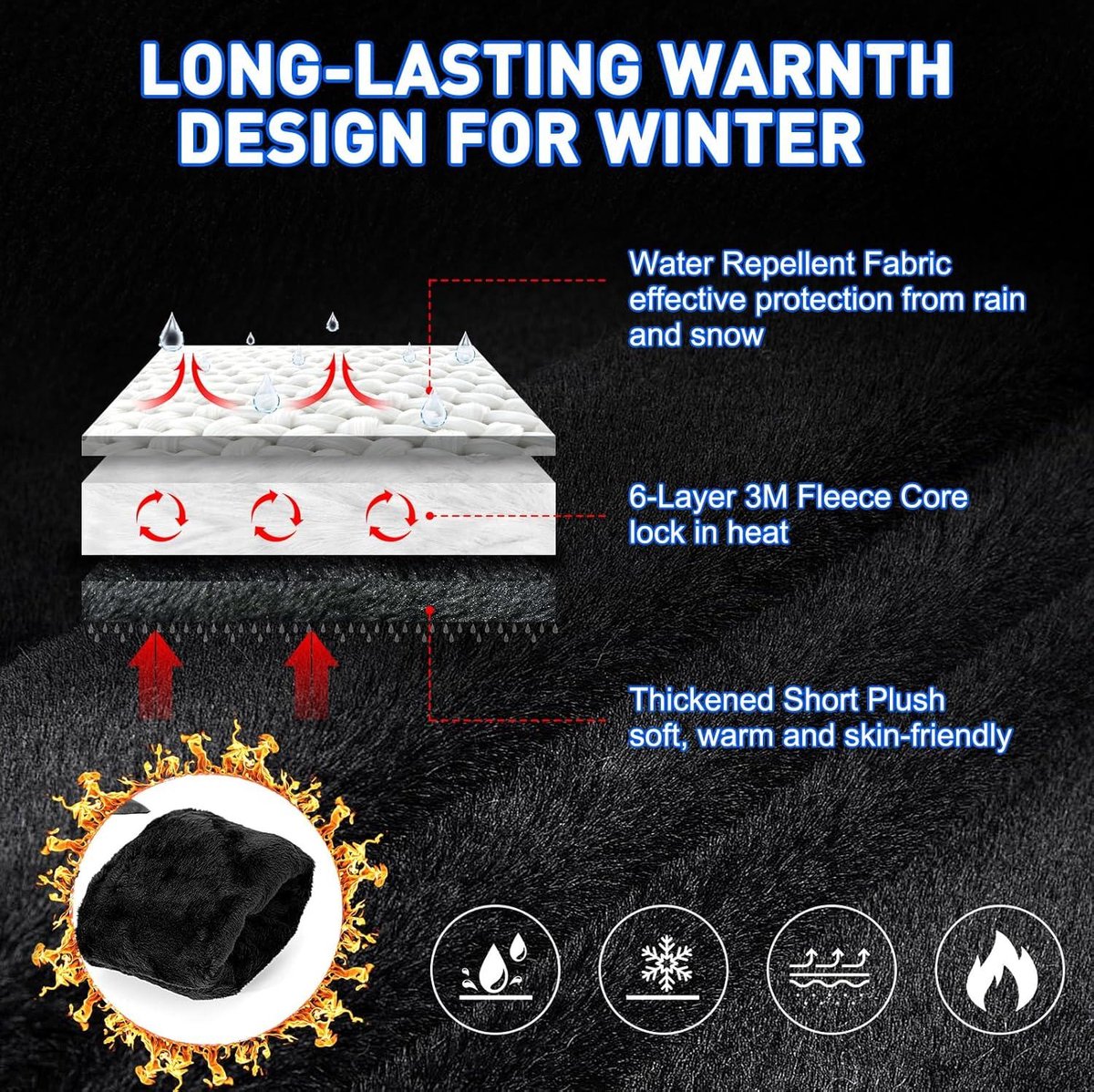   Skihandschoenen winterhandschoenen warm winddicht sneeuwhandschoenen voor heren en dames voor koud weer voor slee snowboarden skaten fietsen hardlopen en outdooractiviteiten. .