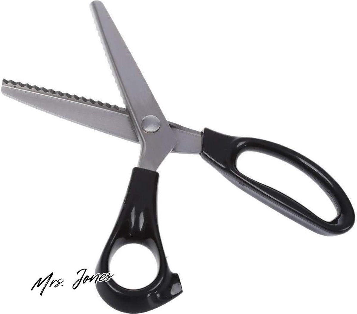 Mrs. Jones Yrlehoo Kartelschaar stofschaar zigzagschaar hobbysnijders roestvrij staal kleermakersschaar professionele papierschaar knutselschaar zwart .