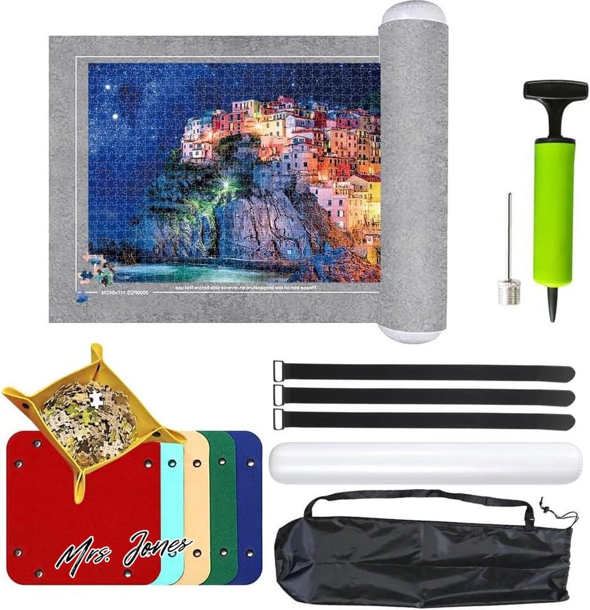   Yuragim   puzzelstukjes mat - puzzelonderlegger draagbare puzzelmat - opbergrol tapijt vilt - reuzenvilten mat puzzelaccessoires .