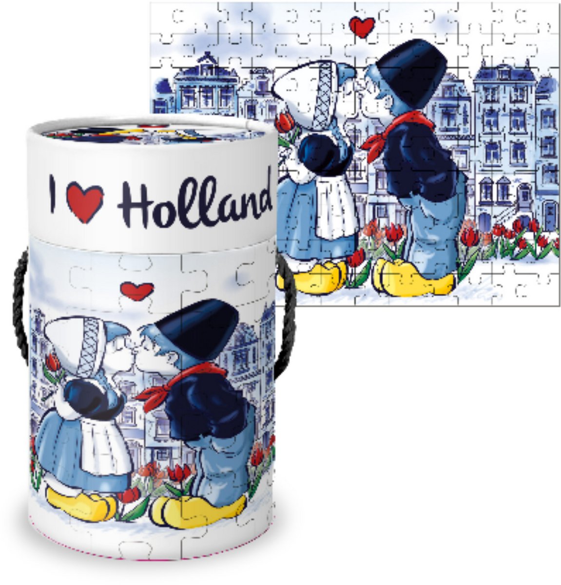 Puzzel Koker - Kussend Paartje