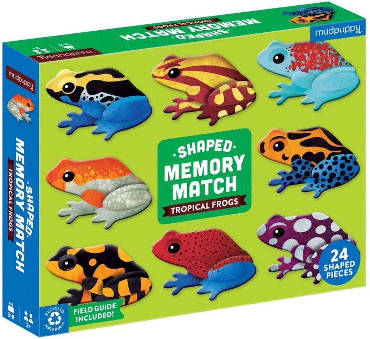Mudpuppy Shaped Memory Match/Tropical Frogs
