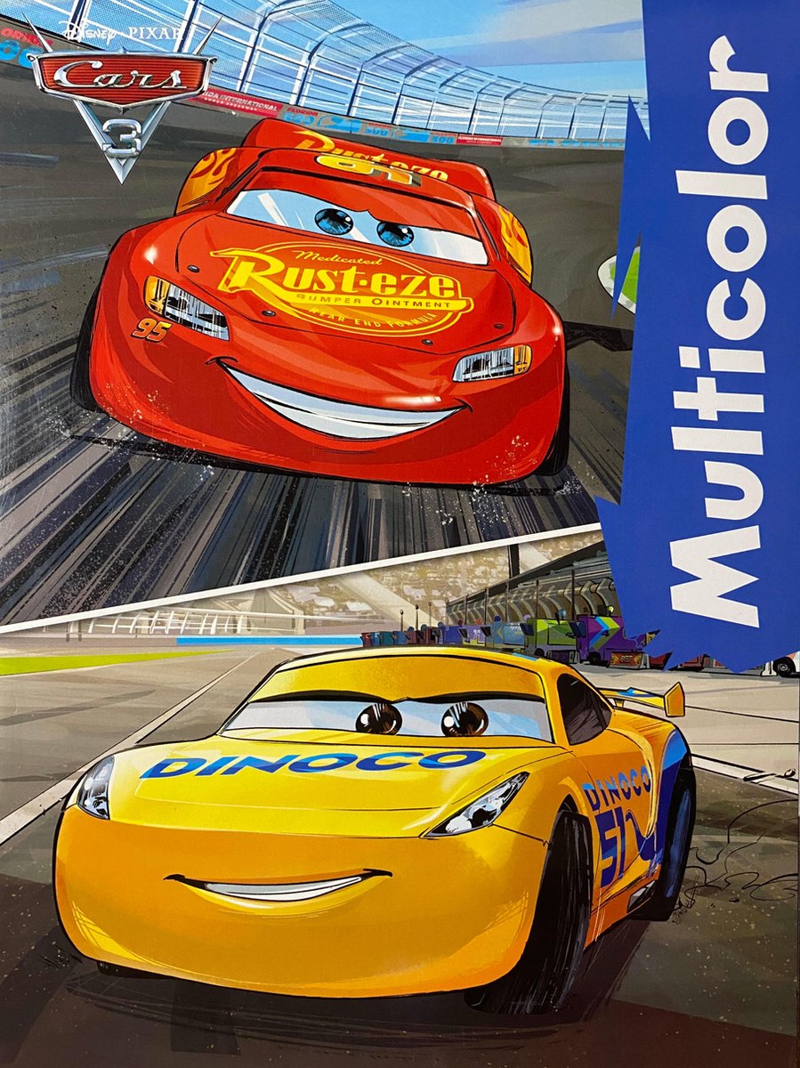 Disney Pixar Cars Kleurboek - Lightning McQueen & Cruz Ramirez - 32 Paginas - Inclusief 17 Kleurplaten & 17 Voorbeelden - Kleurboek Voor Kinderen - Creatief Knutselen - Uitermate Geschikt voor Kleurpotloden & Wasco