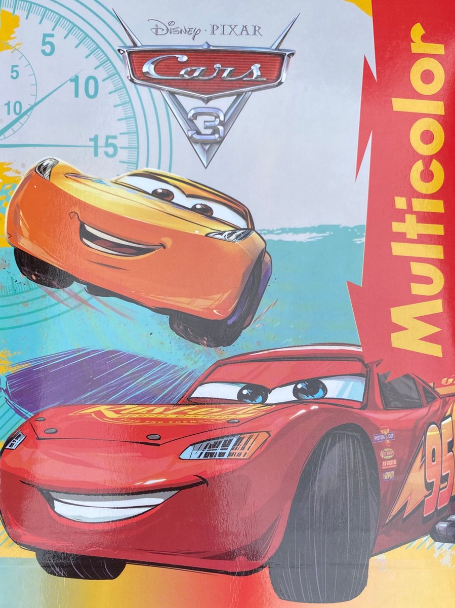 MultiColor - Disney Pixar Cars Kleurboek - 32 Paginas - 17 Kleurplaten en 17 Voorbeelden - Creatief - Knutselen - Uitermate Geschikt voor Kleurpotloden en Wasco