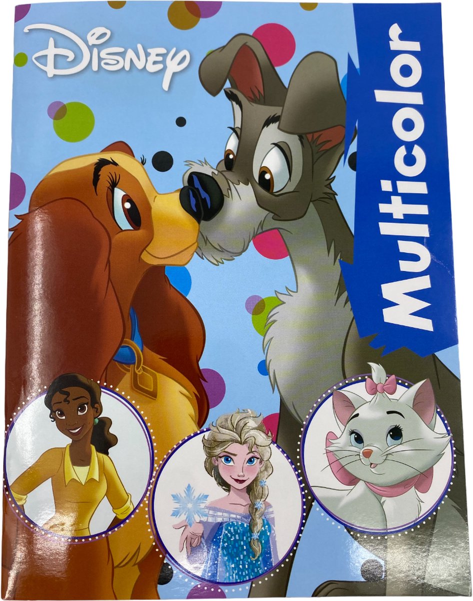 Multicolor - Disney Disney Lady en de vagebond - 32 Paginas - 17 Kleurplaten en 17 Voorbeelden - Voor Kinderen - Uitermate Geschikt voor Kleurpotloden en Wasco
