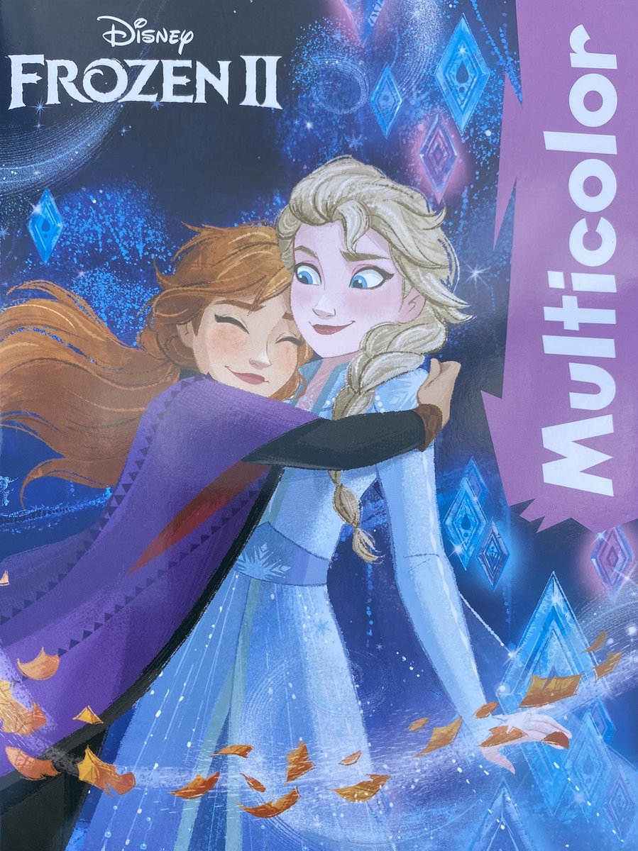Multicolor - Disney Frozen 2 Kleurboek - Paarse Banner - 32 Paginas - 17 Kleurplaten en 17 Voorbeelden - Voor Kinderen - Uitermate Geschikt voor Kleurpotloden en Wasco