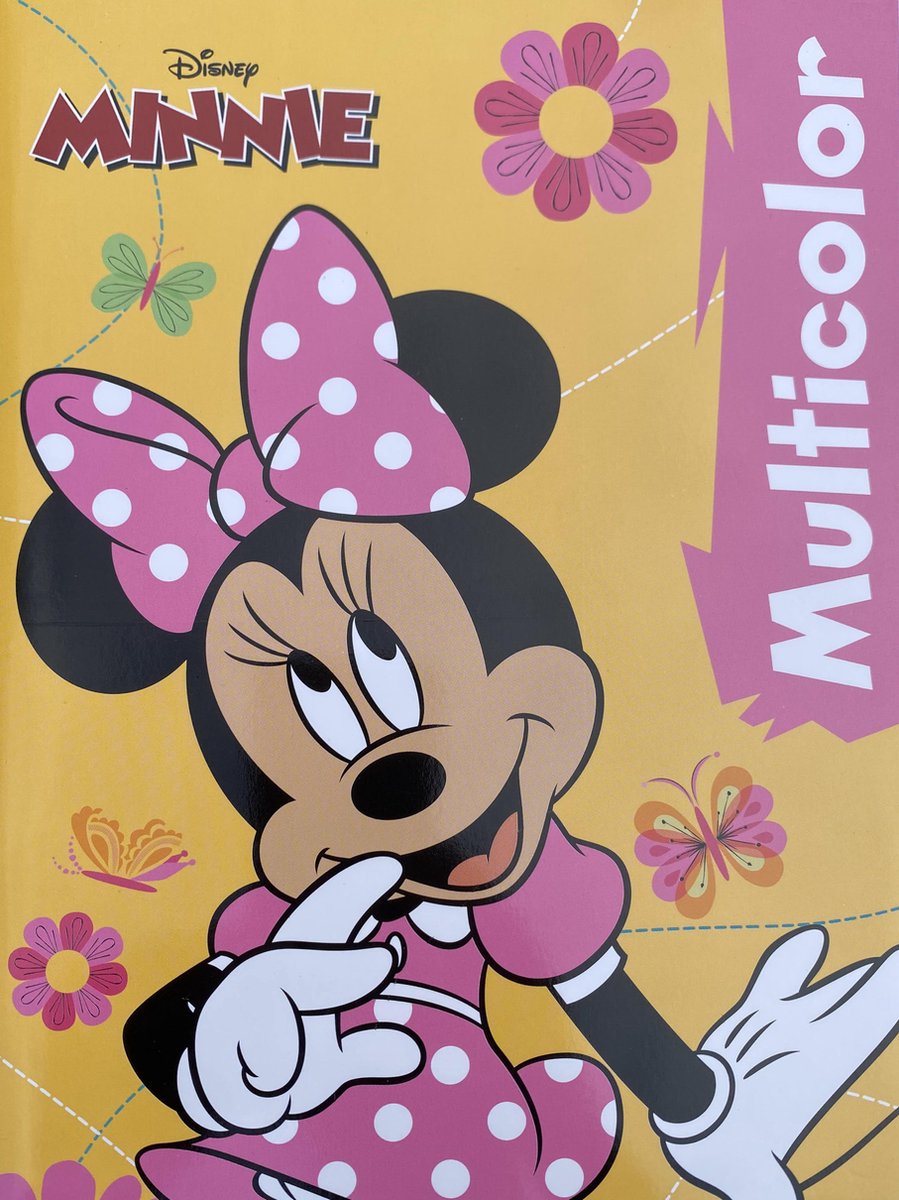Multicolor - Disney Minnie Mouse Kleurboek - Roze - 32 Paginas - 17 Kleurplaten en 17 Voorbeelden - Voor Kinderen - Creatief - Knutselen - Uitermate Geschikt voor Kleurpotloden en Wasco