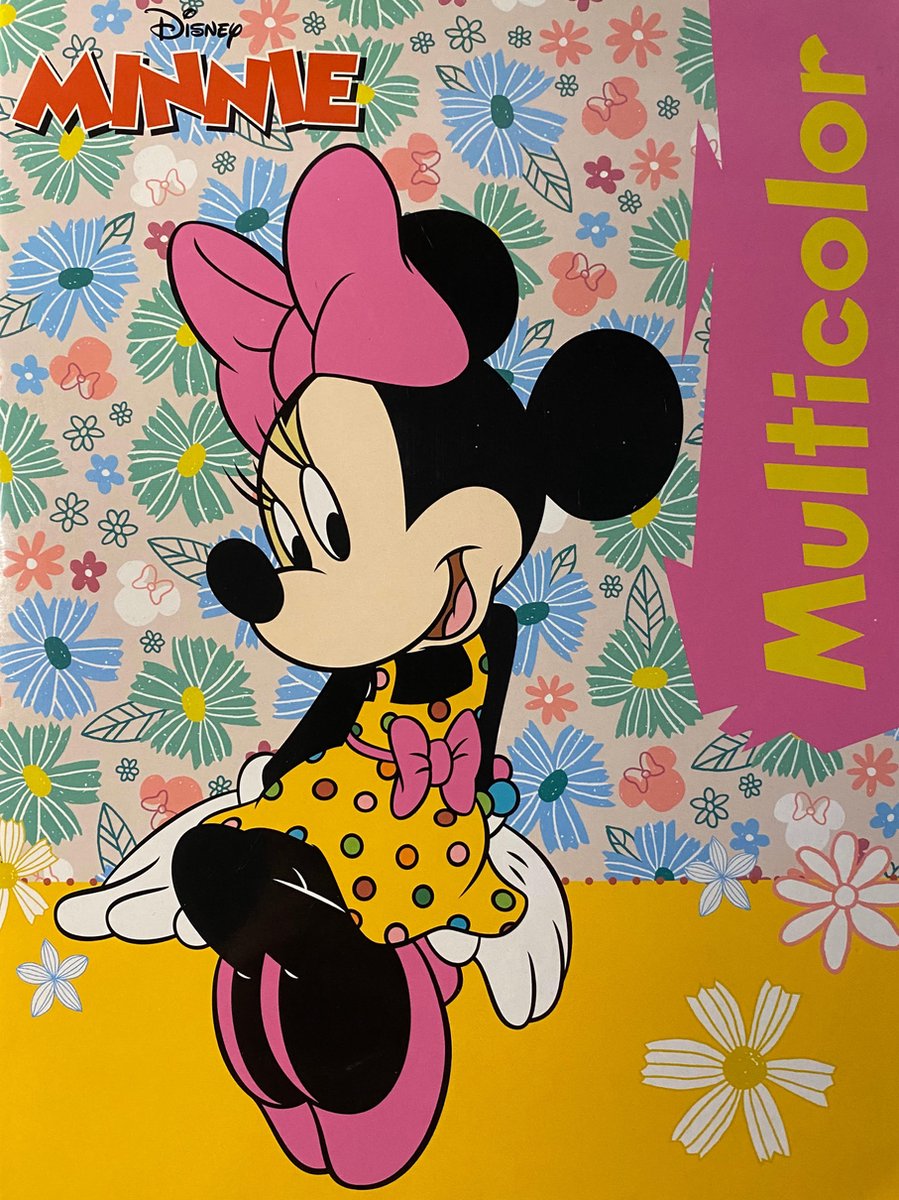 Multicolor Disney Minnie Mouse Kleurboek - Vrolijke Kleurplaten met Minnie Mouse - 32 Paginas - Geschikt voor Kleurpotloden en Wasco