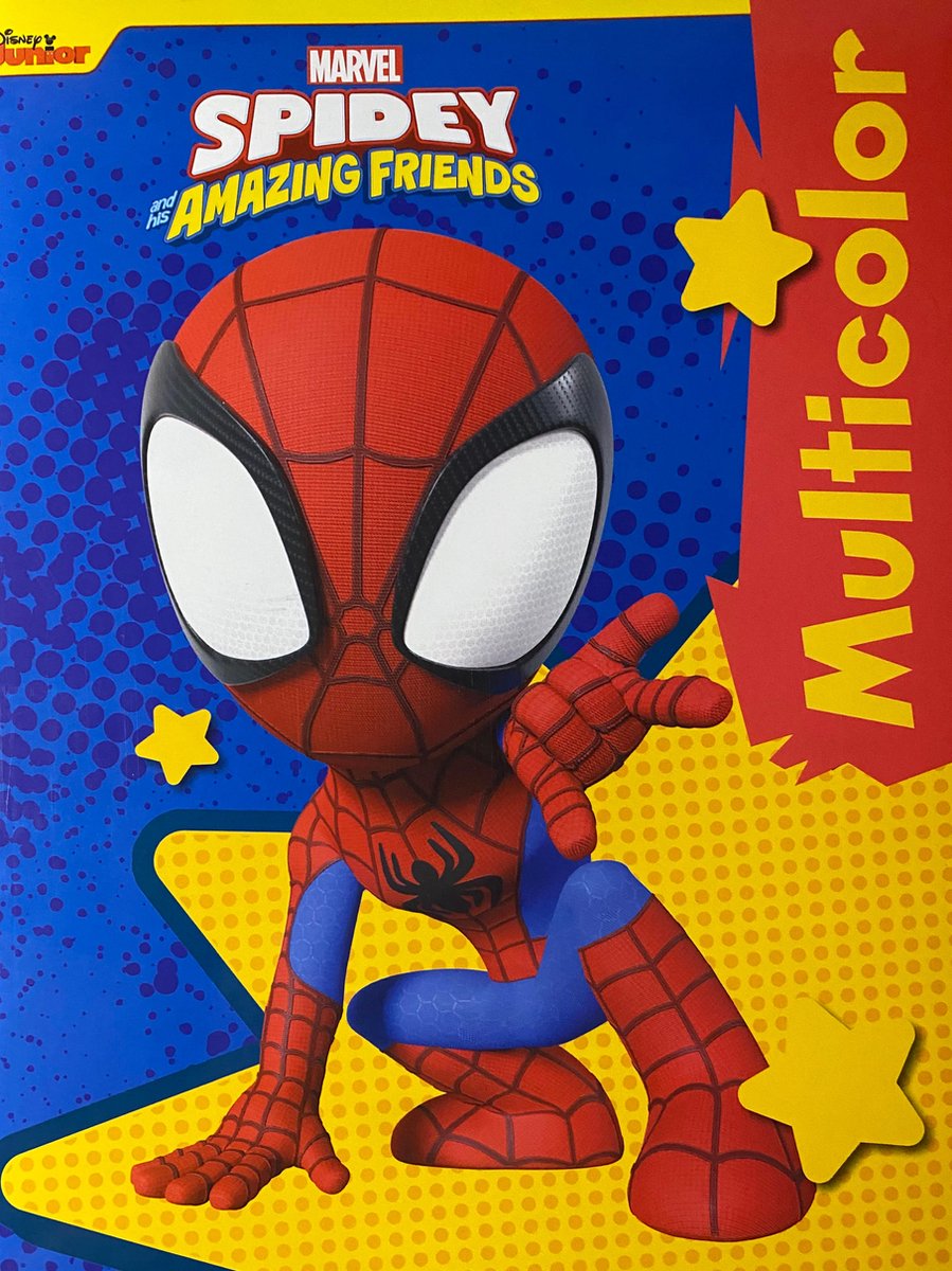 Multicolor Marvel Spidey and His Amazing Friends Kleurboek - Vrolijke Kleurplaten met Spidey en Vrienden - 32 Paginas - Geschikt voor Kleurpotloden en Wasco