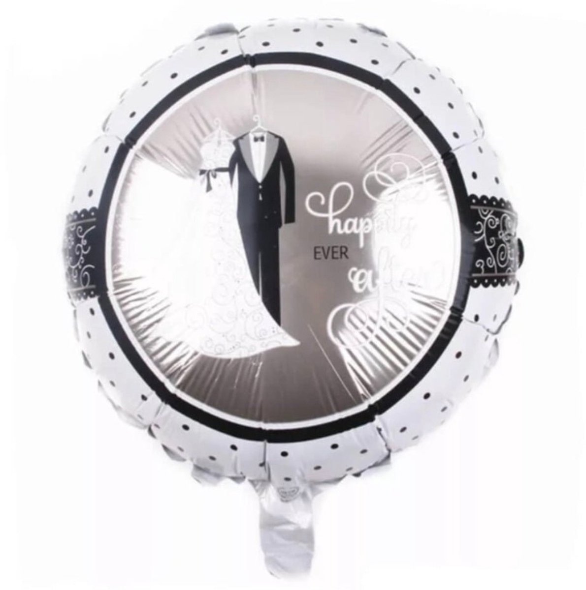 Folie ronde Ballon - 45 cm - Trouwen - Bruiloft - Verloving - Happily ever after - Jubileum