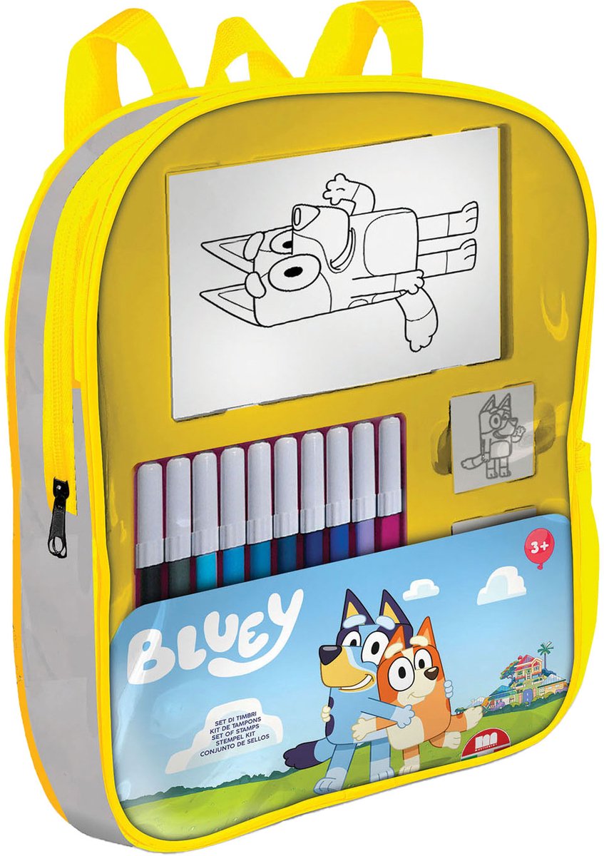 Bluey Rugzak met Stempels en Viltstiften