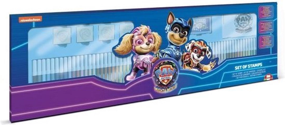Kleurdoos - MULTIPRINT - 18144 - 60 markers 4 Paw Patrol the Movie-postzegels